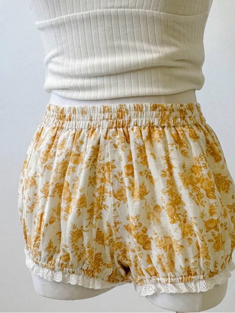 Nectar clothing boho floral bloomer style cotton shorts NWT S Sky To Moon